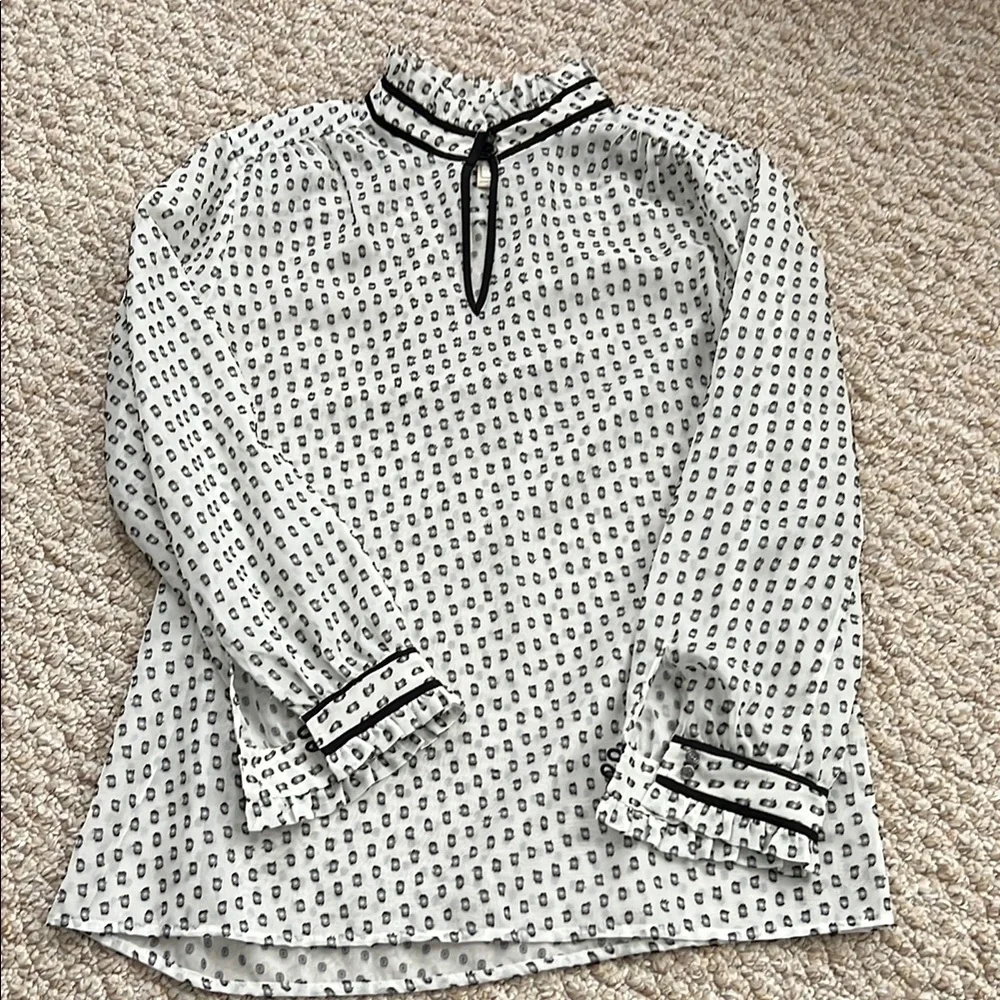 J. Crew Factory Ruffled Blouse - Picture 1 of 6